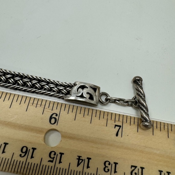 Lois Hill 925 Sterling silver toggle clasp bracelet - Picture 8 of 16